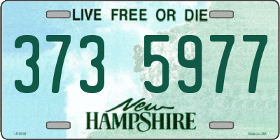 NH license plate 3735977