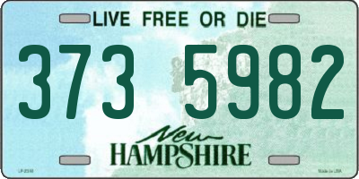NH license plate 3735982