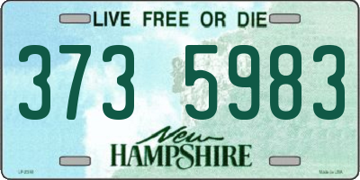 NH license plate 3735983