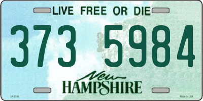 NH license plate 3735984