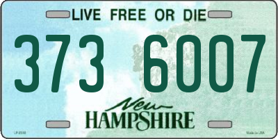 NH license plate 3736007