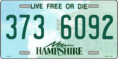 NH license plate 3736092