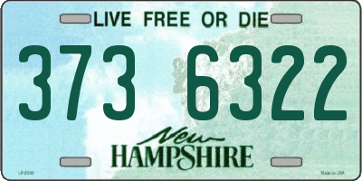 NH license plate 3736322