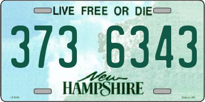 NH license plate 3736343