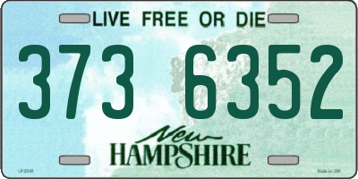 NH license plate 3736352