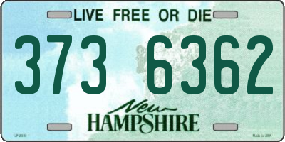 NH license plate 3736362