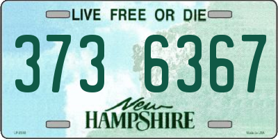 NH license plate 3736367