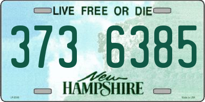 NH license plate 3736385
