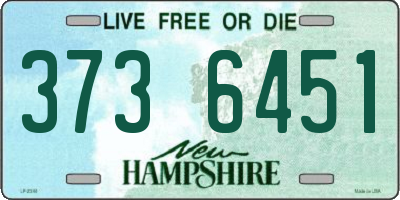 NH license plate 3736451