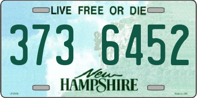 NH license plate 3736452