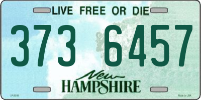 NH license plate 3736457