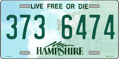 NH license plate 3736474