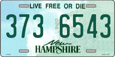 NH license plate 3736543