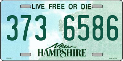 NH license plate 3736586