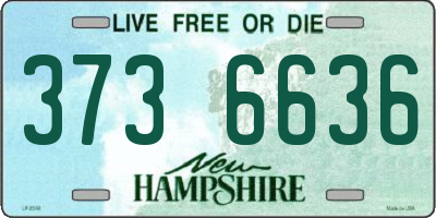 NH license plate 3736636