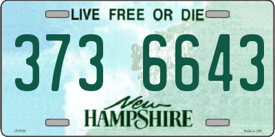 NH license plate 3736643
