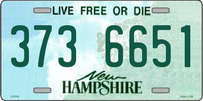 NH license plate 3736651