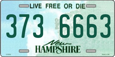 NH license plate 3736663