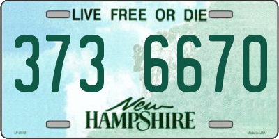 NH license plate 3736670
