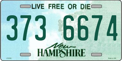 NH license plate 3736674