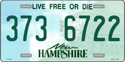 NH license plate 3736722