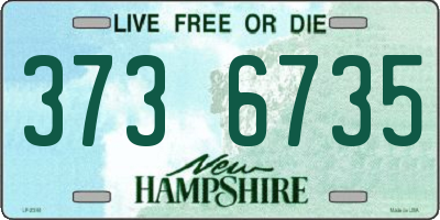 NH license plate 3736735