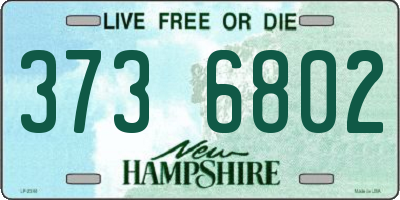 NH license plate 3736802