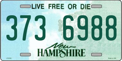 NH license plate 3736988