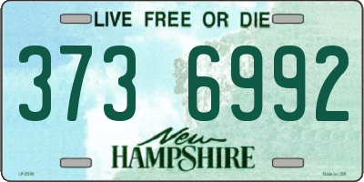 NH license plate 3736992