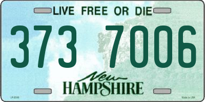 NH license plate 3737006