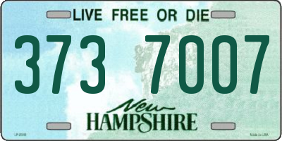NH license plate 3737007