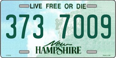 NH license plate 3737009