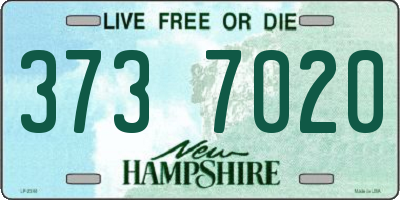 NH license plate 3737020