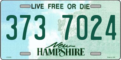 NH license plate 3737024