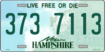 NH license plate 3737113