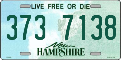 NH license plate 3737138