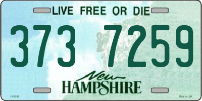 NH license plate 3737259