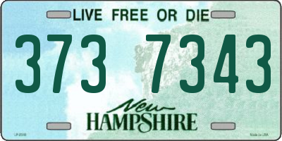 NH license plate 3737343