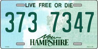 NH license plate 3737347