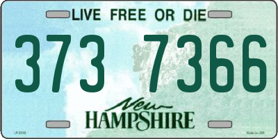 NH license plate 3737366