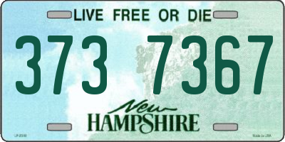 NH license plate 3737367
