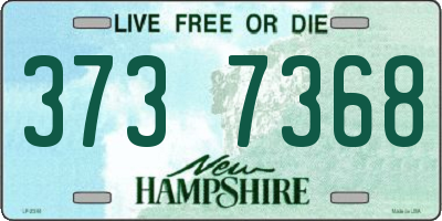 NH license plate 3737368