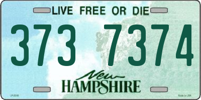 NH license plate 3737374