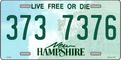 NH license plate 3737376