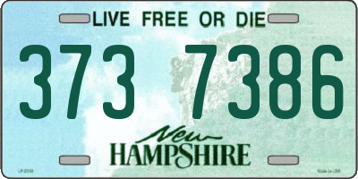 NH license plate 3737386