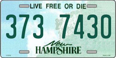NH license plate 3737430