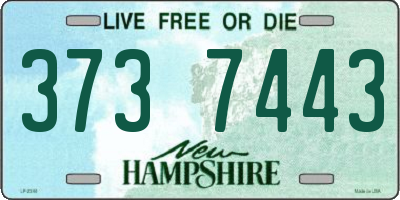 NH license plate 3737443