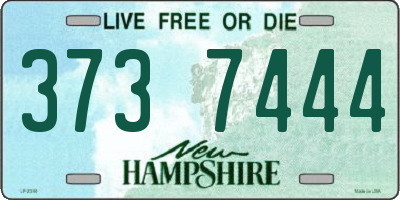 NH license plate 3737444