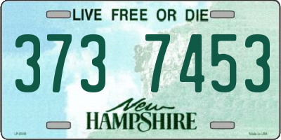NH license plate 3737453