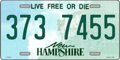 NH license plate 3737455